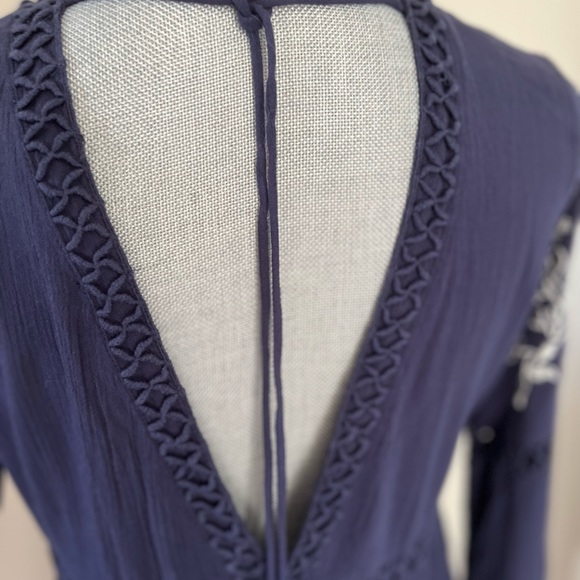 Blue Rain Embroidered Dress - Picture 5 of 7